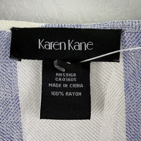 Karen Kane Light Blue and White Striped Oversized Poncho Small - Picture 3 of 7